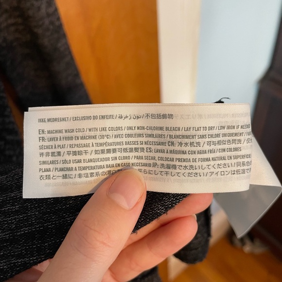 Hollister Black and gray heathered swing dress long sleeves cozy witchy - Picture 2 of 5